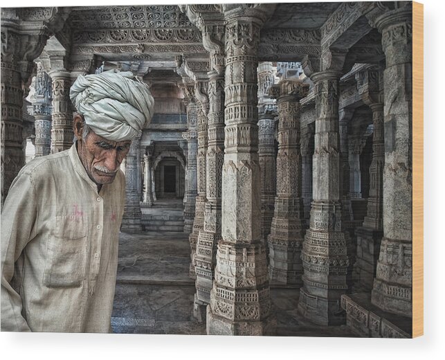 Temple Wood Print featuring the photograph A Place For Meditation by Piet Flour