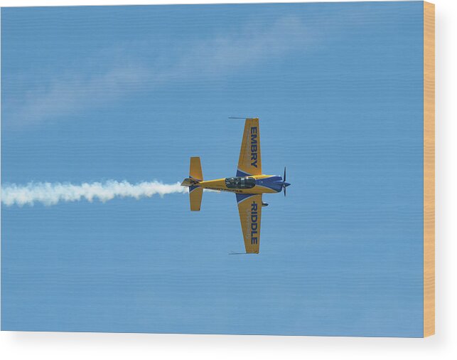 Matt Chapman Wood Print featuring the photograph Aerobatic Monoplane by Rose Guinther