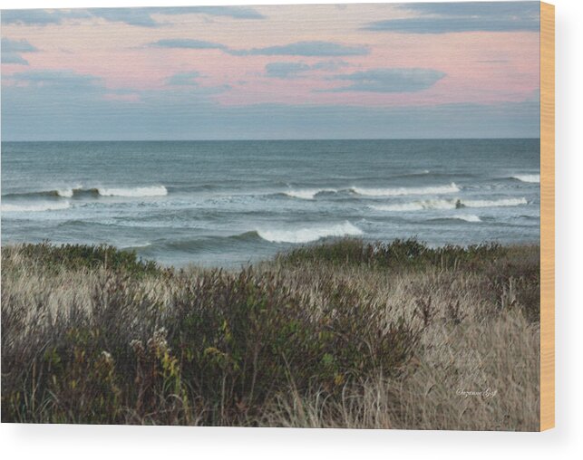 Photograph Wood Print featuring the photograph Along Cape Cod II - Pastel by Suzanne Gaff
