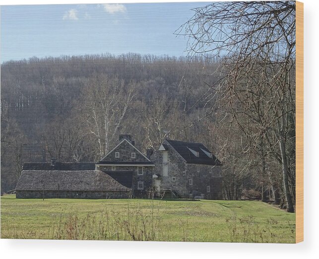 Andrew Wyeth Wood Print featuring the photograph Andrew Wyeth Home, Winter View  by Gordon Beck