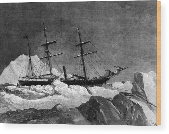 1880-1889 Wood Print featuring the digital art Arctic Exploration by Hulton Archive