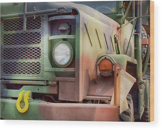 Military Wood Print featuring the photograph Army Truck by Theresa Tahara