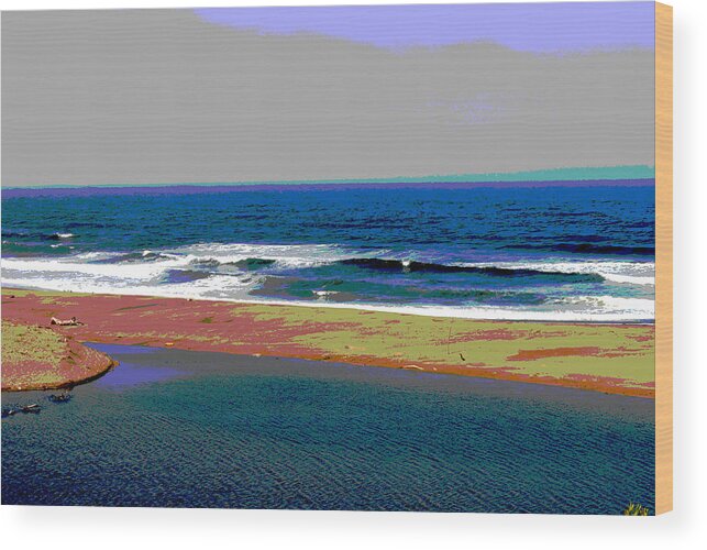Beach Wood Print featuring the photograph Arty beach shot by Steven Wills