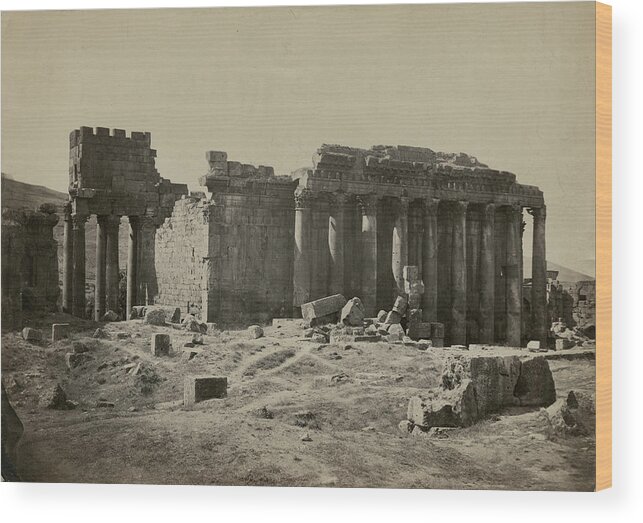 1880-1889 Wood Print featuring the photograph Baalbek by Spencer Arnold Collection