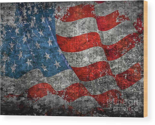 American Flag Wood Print featuring the photograph Been Through Hell by Billy Knight