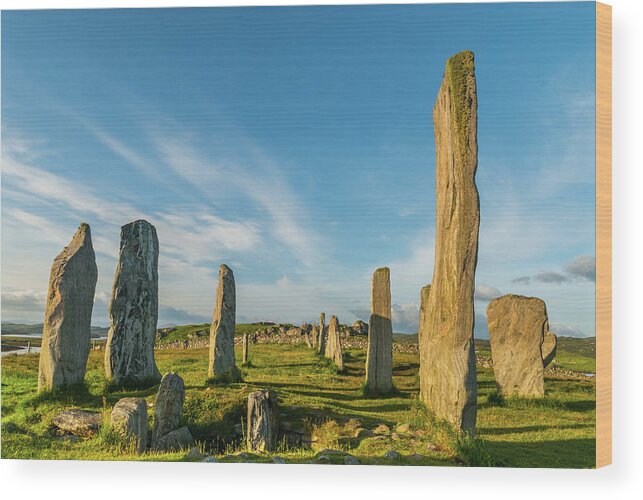 Callanish Wood Print featuring the photograph Callanish Stone Circle, Isle of Lewis by David Ross