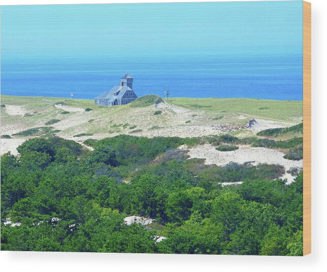 Cape Cod Wood Print featuring the photograph Cape Cod Life Saving Station 300 by Sharon Williams Eng