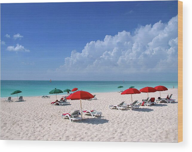 Ocean Wood Print featuring the photograph Caribbean Blue by Stephen Anderson