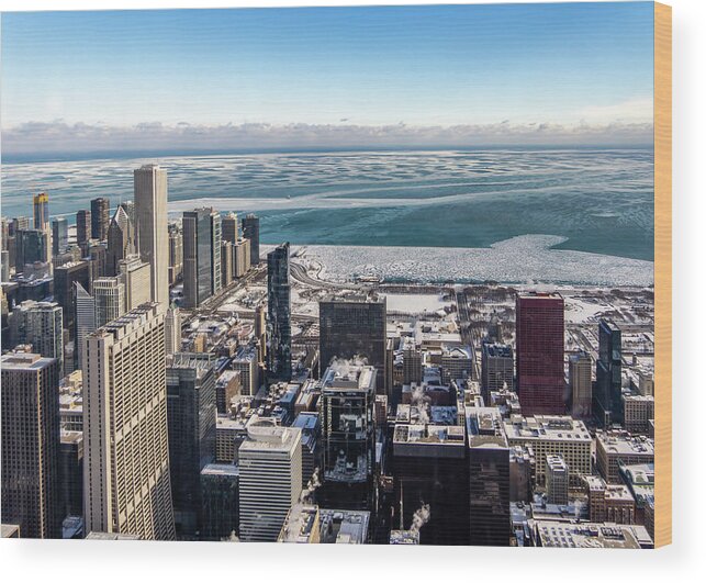 Chicago Wood Print featuring the photograph Chicago View angled by Framing Places