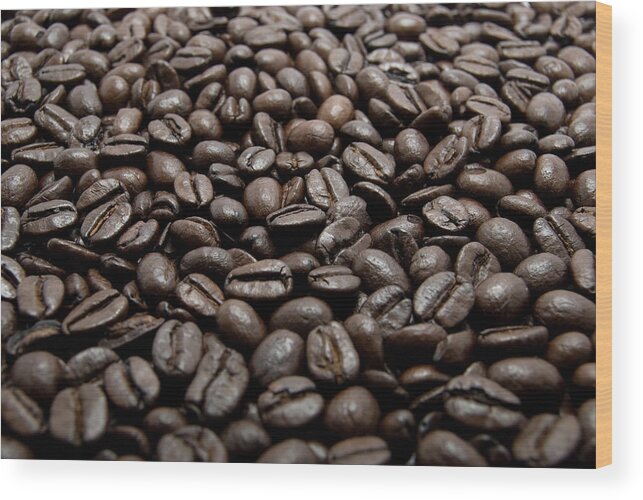 Heap Wood Print featuring the photograph Coffee Bean by Yorkfoto