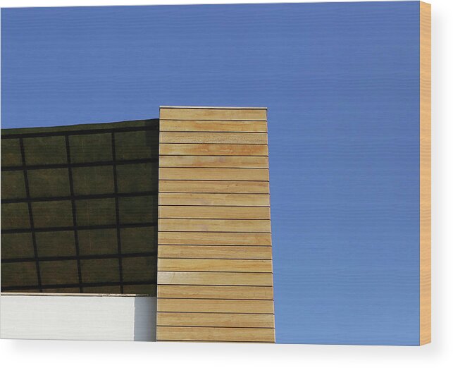 Minimalism Wood Print featuring the photograph Covered Terrace by Prakash Ghai