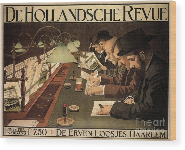 Marketing Wood Print featuring the drawing De Hollandsche Revue, 1899 by Heritage Images