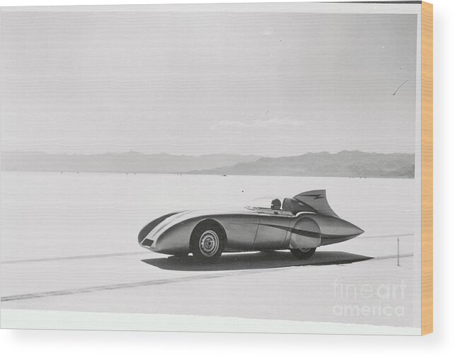People Wood Print featuring the photograph Donald Healey Driving Car He Designed by Bettmann