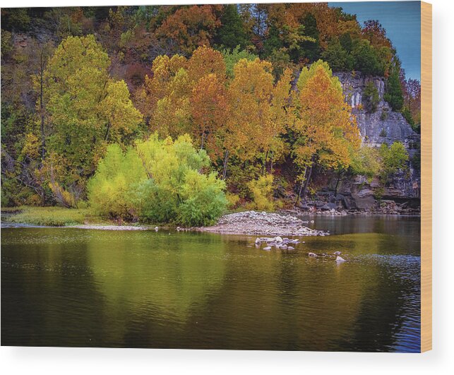 Fall Wood Print featuring the photograph Fall Colors of the Ozarks by Allin Sorenson