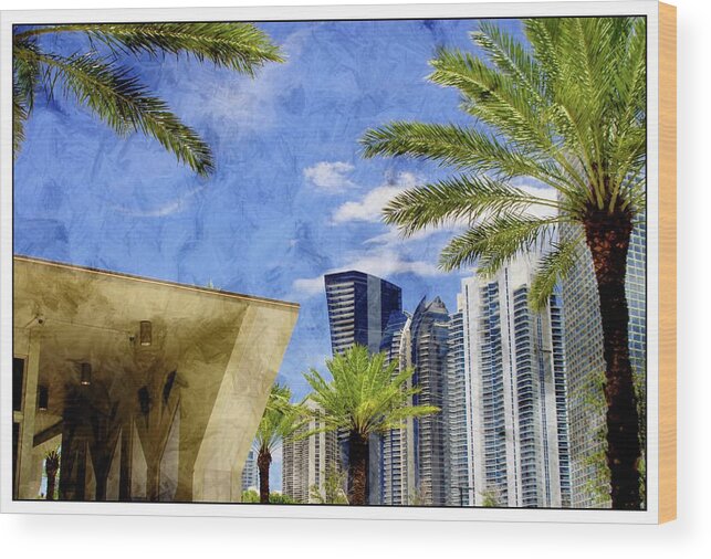 Florida Wood Print featuring the photograph Ft Lauderdale Skyline by Stoney Lawrentz