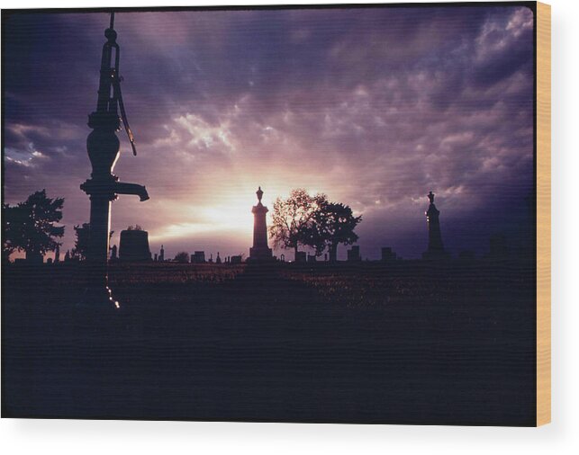 Grafton Cemetery Wood Print featuring the photograph Grafton Cemetery by American Eyes