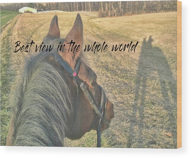 Best Wood Print featuring the photograph HACK DATE quote by Dressage Design