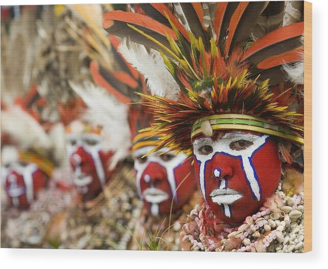 Oceania Wood Print featuring the photograph Highlands Women In Mount Hagen, Papua by Eric Lafforgue