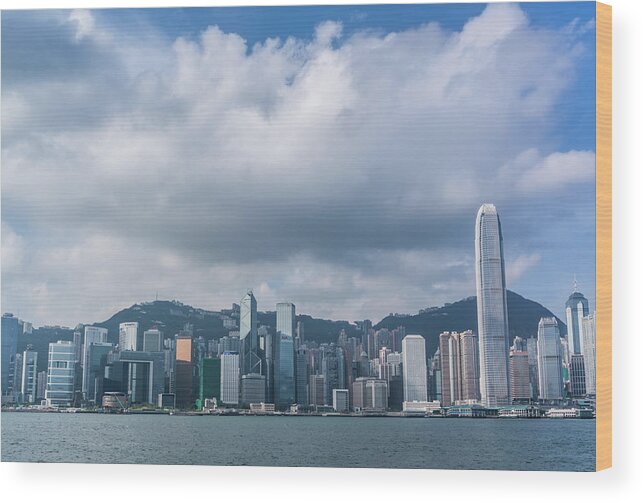 Financial District Wood Print featuring the photograph Hong Kong Island by Wilfred Y Wong