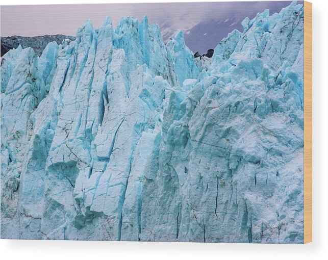 Alaska Wood Print featuring the photograph Ice Blue by Anthony Jones