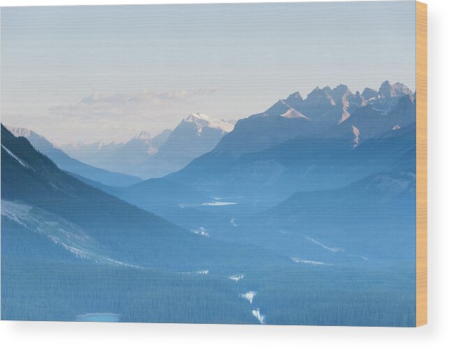 Scenics Wood Print featuring the photograph Icefields Pkwy, Peyto Lake & Mistaya by John Elk Iii