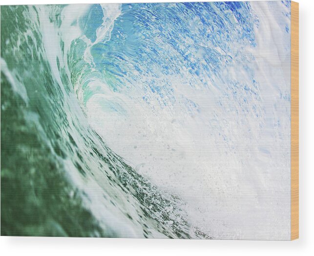 Spray Wood Print featuring the photograph Inside Of A Wave by Ianmcdonnell