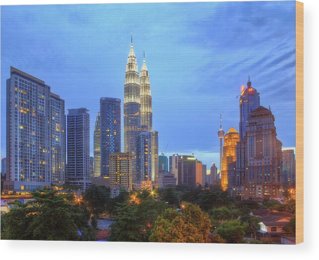 Tranquility Wood Print featuring the photograph Kuala Lumpur by T L Chua Photography