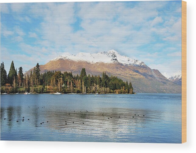 Tranquility Wood Print featuring the photograph Lake Wakatipu by Bruce Hood