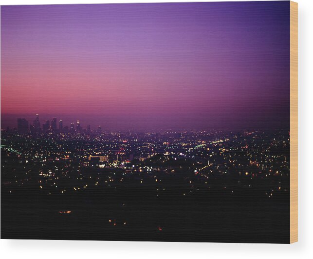Scenics Wood Print featuring the photograph Los Angeles At Sunrise by Tammy616