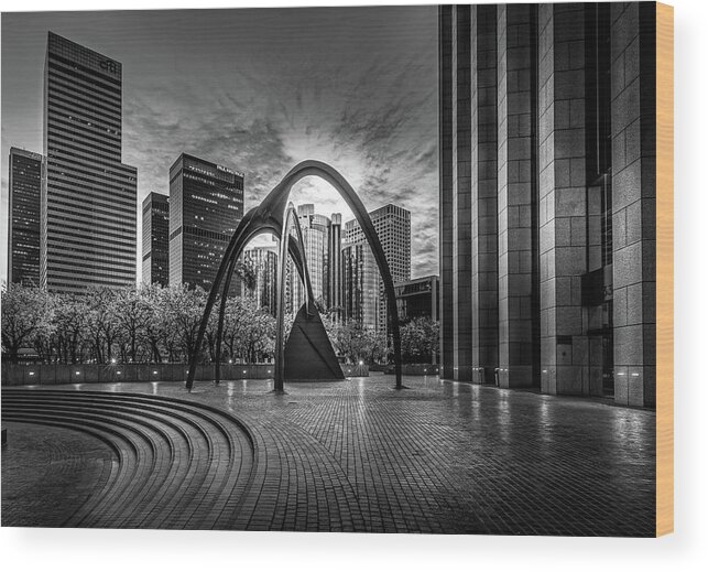 Los Angeles Downtown Wood Print featuring the photograph Los Angeles downtown by Dean Ginther