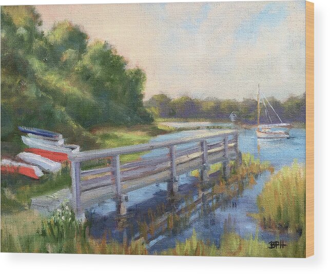 Cape Cod Sunset Wood Print featuring the painting Magic Hour by Barbara Hageman