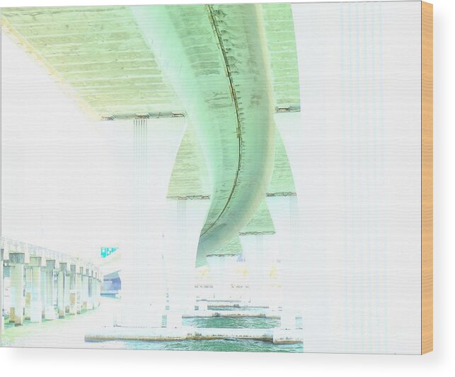 Miami Wood Print featuring the photograph Miami Bridge by Merle Grenz