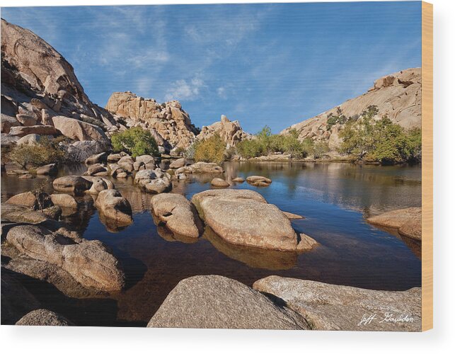 Arid Climate Wood Print featuring the photograph Mojave Desert Oasis by Jeff Goulden