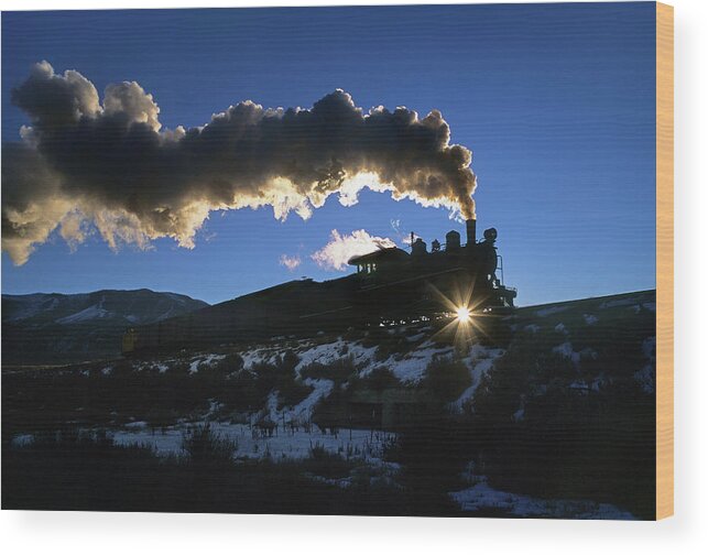 Freight Transportation Wood Print featuring the photograph Nevada Sunrise by Mike Danneman