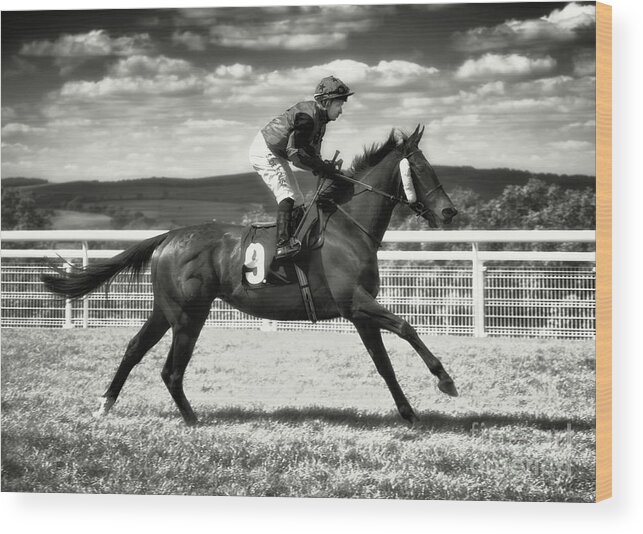 Horse Wood Print featuring the photograph Number 9 Goodwood Races by Jack Torcello