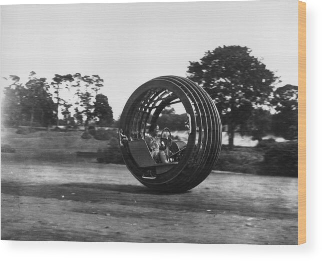 1930-1939 Wood Print featuring the photograph Rolling Roadster by H. F. Davis