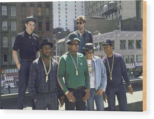 Archival Wood Print featuring the photograph Run-D.M.C. and Beastie Boys by Dmi