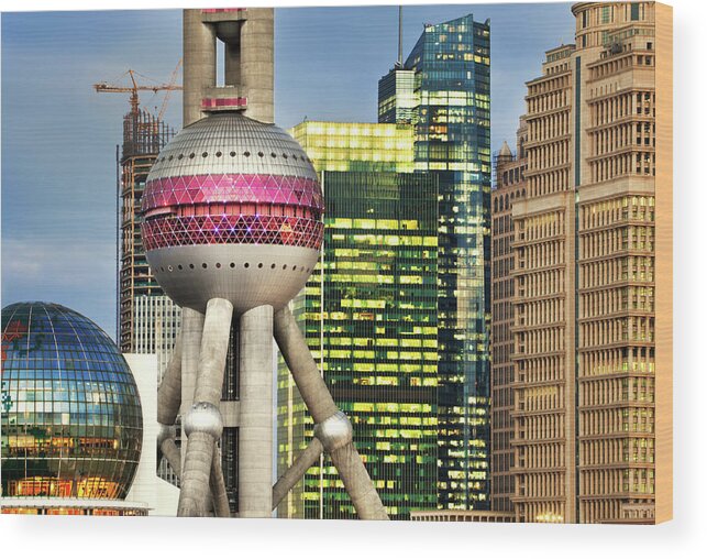 Chinese Culture Wood Print featuring the photograph Shanghai, China by Nikada