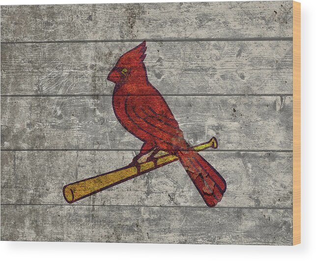 St Louis Cardinals Logo Vintage Barn Wood Paint Canvas Print / Canvas Art  by Design Turnpike - Fine Art America