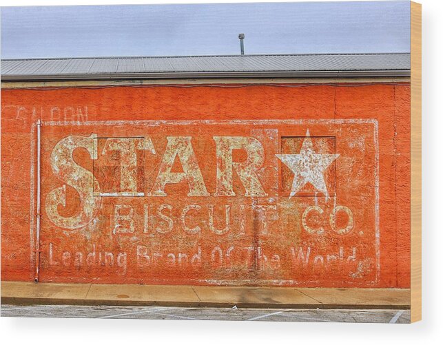 Smithville Wood Print featuring the photograph Star Biscuit Company by Gia Marie Houck
