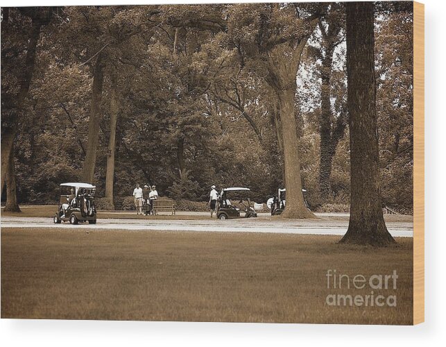 Sports Wood Print featuring the photograph Sunday at the Country Club by Frank J Casella