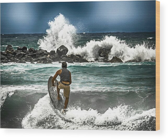 Beach Wood Print featuring the photograph Taking A Break by Eye Olating Images