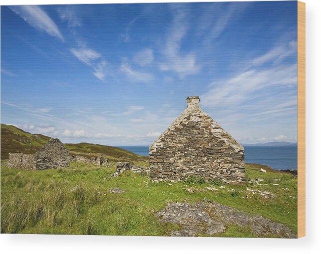 Scenics Wood Print featuring the photograph The Abandoned Village Of Riasg Buidhe by Lizzie Shepherd / Design Pics