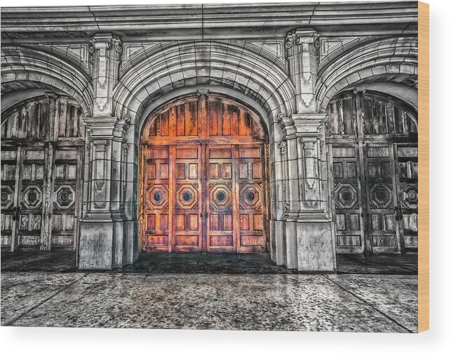 The Colorful Door Wood Print featuring the photograph The Colorful Door by Joseph S Giacalone