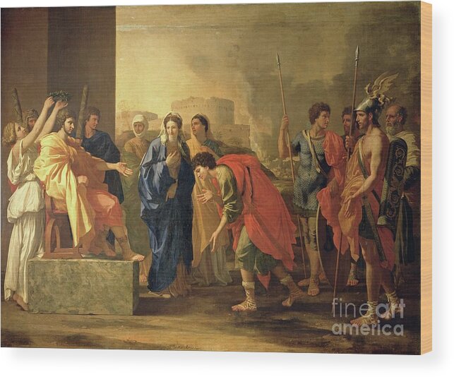 17th Century Wood Print featuring the painting The Continence Of Scipio, 1640 by Nicolas Poussin