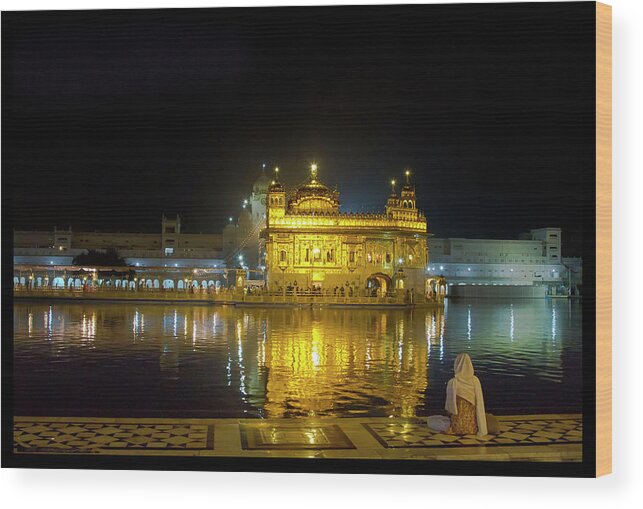 Sitting On Floor Wood Print featuring the photograph The Golden Temple by Manish Narang Photography