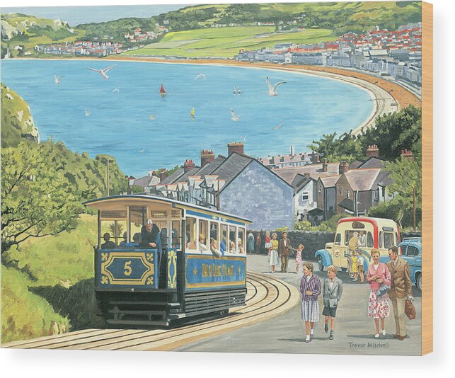 The Great Orme Wood Print featuring the painting The Great Orme, Llandudno by Trevor Mitchell