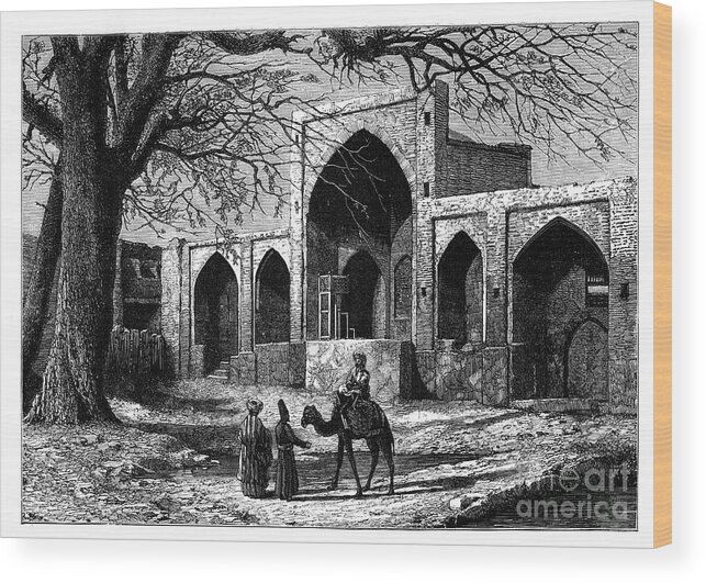 Engraving Wood Print featuring the drawing The Tomb Of Nadir Shah Of Persia by Print Collector
