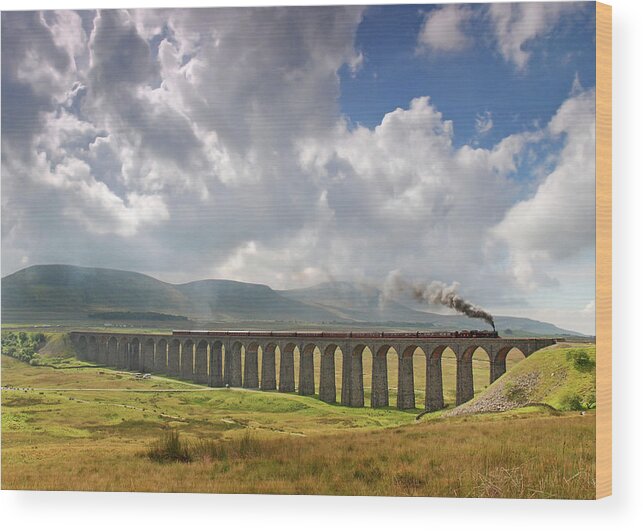 Tranquility Wood Print featuring the photograph The Viaduct At Ribblehead by D W Horner