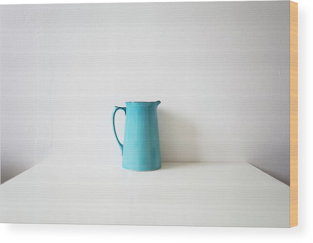 Domestic Room Wood Print featuring the photograph Turquoise Jug by Mary Gaudin